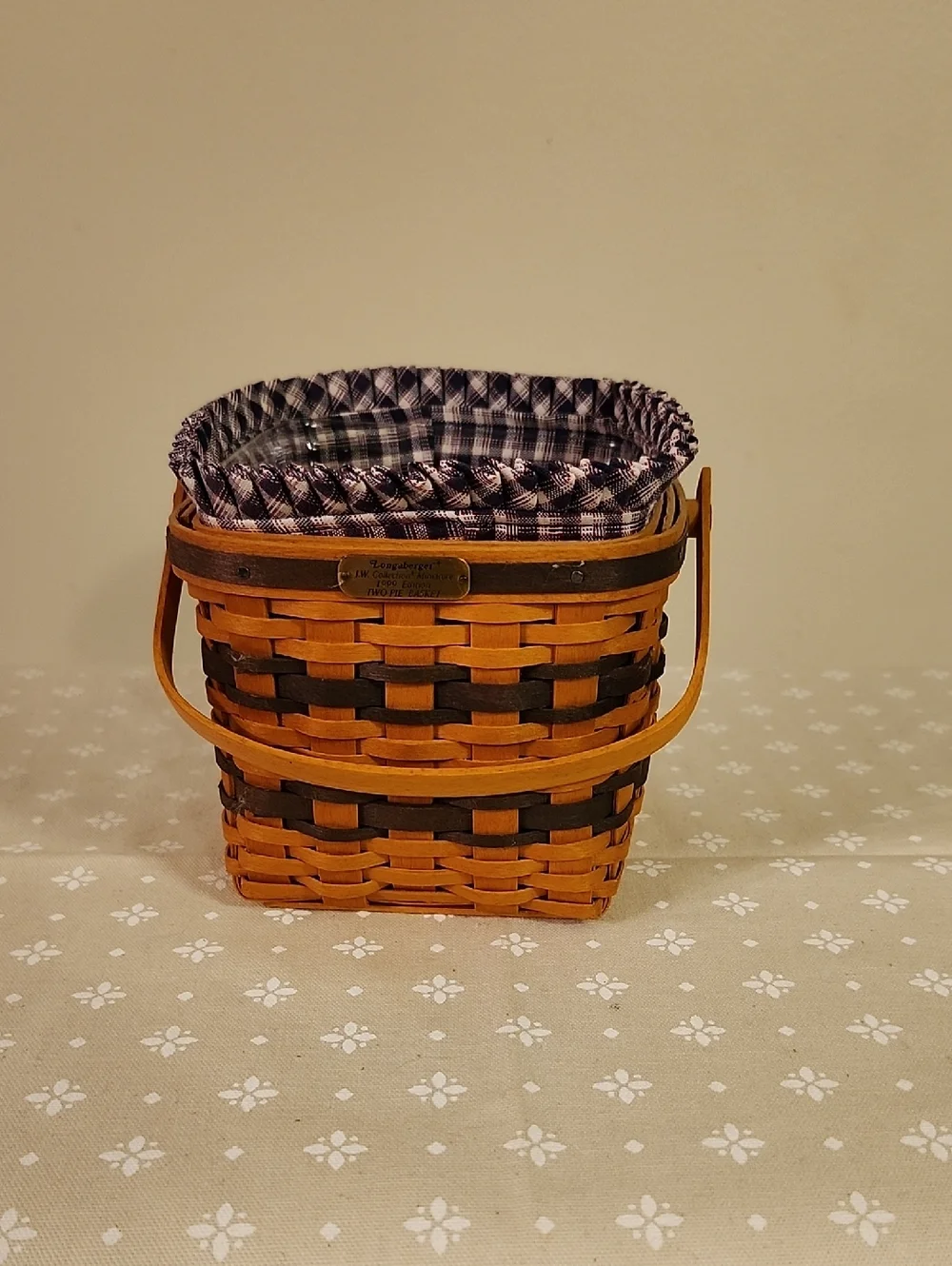 Longaberger JW Miniature Two Pie Basket